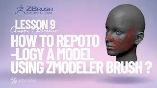 How to Repotology a Model Using ZModeler Brush? | Lesson 9 | Chapter 7 | Zbrush 2021.5 Full Course