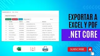 Cómo exportar a Excel, PDF e imprimir reportes con DataTables jQuery en .NET Core