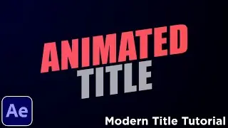 Modern Animated Title Tutorial in After Effects | Modern Lower Third