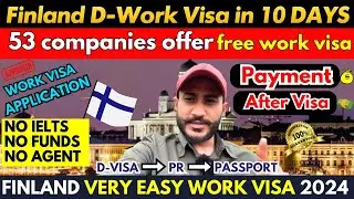 Fastest way to Move Finland and get Free Work Visa | D visa Finland | 🇫🇮Finland work Visa in 10 Days