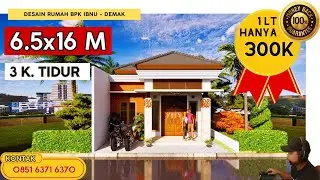 Desain Rumah Klasik 6,5x16 M (1 Lantai) 3 Kamar Tidur | Bpk Ibnu - Jasa Desain Rumah Demak