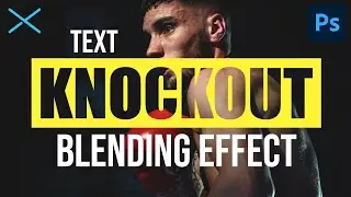 Transparent Text Effect in Photoshop CC | Knockout Blending Effect or Cutout Text Tutorial