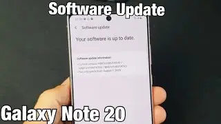 Galaxy Note 20: How to Update System Software to Latest Version