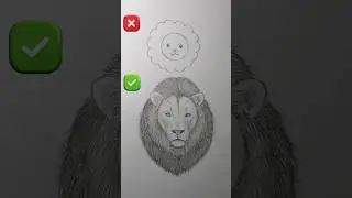 An easy method to draw lions || lion drawing easy 🦁✍️ #drawingtutorial #pencildrawing #sketch