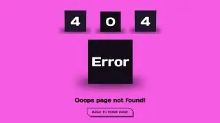 Animation 404 Not Found - HTTP 404 - Page not found HTML CSS design Tutorial