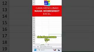 Cara Mengganti Nama Sheet di Excel | Shorts Excel Pemula