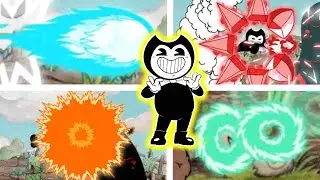 Cuphead: All EX Attacks With Bendy For All Weapons