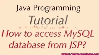 How to access MySQL database from JSP?