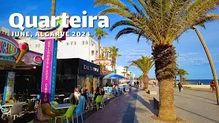 🇵🇹 Quarteira - Beautiful warm evening in Algarve - 4K video