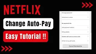 How to Change Automatic Payment on Netflix - Turn Off Auto Pay !