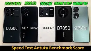 POCO X6 Pro Vs POCO X6 Vs POCO F5 Vs HONOR 90 Vs Realme 11 Pro Antutu Benchmark Speed Test