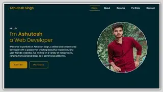 Responsive Portfolio Website using HTML & CSS | Ashutosh Python