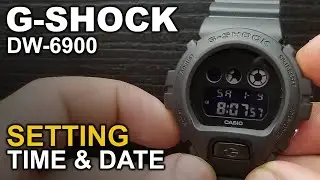 Gshock DW-6900 - Setting time and date tutorial