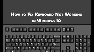 How to Fix Keyboard Not Working in Windows 10 - Easy Method