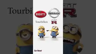Nissan GTR vs Bugatti Tourbillon minions style 