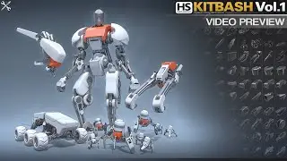 Hard-Surface Kitbash Vol.1 - Preview