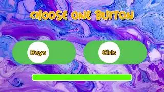 Challenge & Choose One Button Quiz || Choose One Button