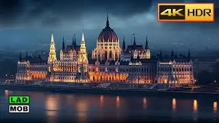 Budapest Night Walking Tour in 4K HDR with 3D AUDIO