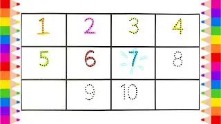 Learn numbers 1 to 10 count and write numbers for kids|write and read numbers|1 to 10 dotted number