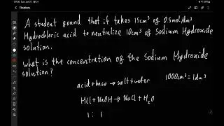 Concentration calculations - The Sciences iGCSE