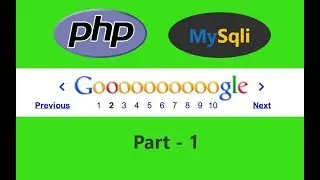 Pagination using PHP and Mysqli Part (1/4)