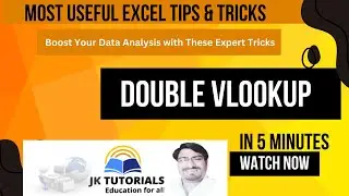 How To Double VLOOKUP Formula in Excel in Hindi |Double VLOOKUP in Excel | JK TUTORIALS