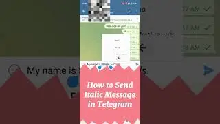 How to Send Italic Message in Telegram | Simple Tutorials 