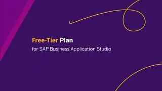 SAP Business Application Studio Free Tier Model Onboarding