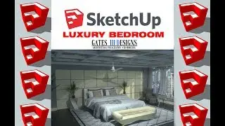 Sketchup Bedroom Interior Build - Thea Render