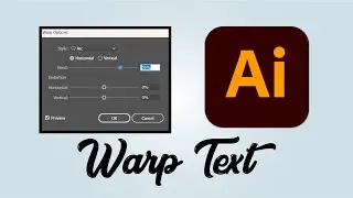 How to make warp text in Adobe Illustrator