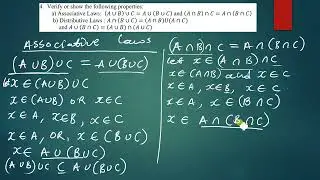 Verifying and proving the Associative and distributive laws of sets by harmtedy