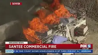 Fire breaks out at commercial building in Santee