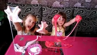 Супер липкие слаймы, дуем огромные пузыри/Slime for kids