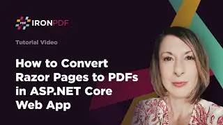 How to Convert Razor Pages to PDFs in ASP .NET Core Web App | IronPDF