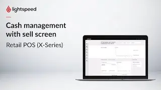 Cash management with sell screen