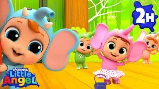 10 Little Elephants | KARAOKE! | BEST OF LITTLE ANGEL! | Sing Along With Me! | Kids Songs