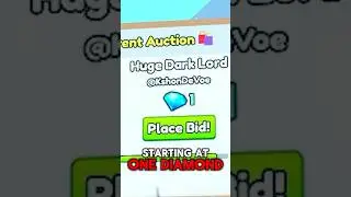 Selling Huge Dark Lord for 1 Diamond! (Roblox Pet Simulator 99)