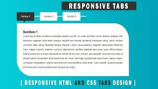 How to Create Responsive Tabs Using HTML & CSS ||  How to Make Tabs Design Only HTML and CSS