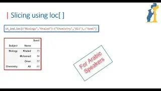 Pandas 11 |Slicing using loc accessor  بالعربي