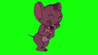 Jerry laughing meme icon green screen