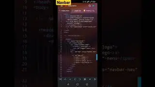 create navbar  html css with smartphone (shortvideo)