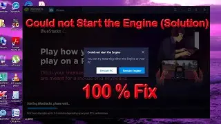 How to Fix Bluestack Error Could not Start Engine || bluestacks error could not start the engine