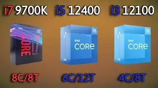 i3 12100 vs i5 12400 vs i7 9700K - Benchmark and test in 6 Games