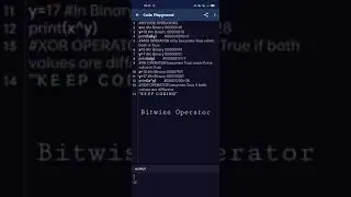 BITWISE OPERATORS IN PYTHON #pythonforbeginners #coding #shorts