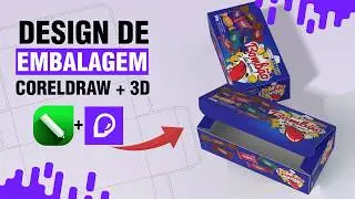 Como criar uma Embalagem 3D INCRÍVEL E ONLINE [Coreldraw + Pacdora = Facas, Mockups, 3D]