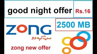 Zong Cheapest internet Packages 2020;zong good night offer