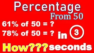 Find percentage from 50 | how to find mark Percentage formula  #percentange #formula #shorts