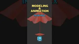 Umbrella modeling in 3ds max⛱ #3dsmaxtutorial #3danimationsoftware