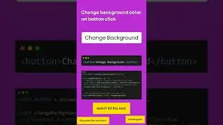 Change Background Color HTML and JavaScript #htmlcssjavascript #php #ytshorts #sourcecode