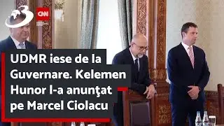 UDMR iese de la Guvernare. Kelemen Hunor l-a anunţat pe Marcel Ciolacu